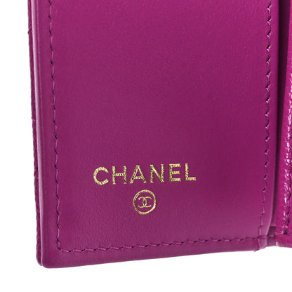 Chanel Caviar Quilted Double Flap Wallet Purple 8 of 14