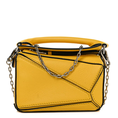 Loewe Calfskin Nano Puzzle Bag Yellow 1 of 7