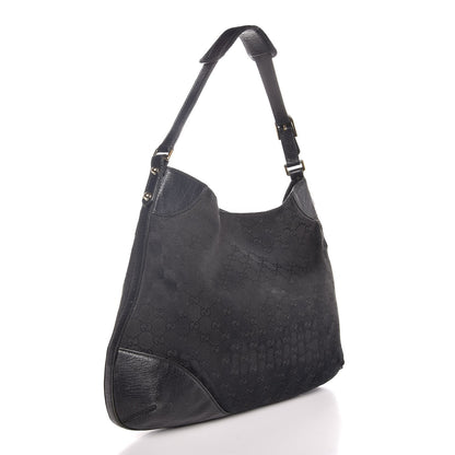 Gucci Monogram Web Hasler Hobo Black 3 of 14
