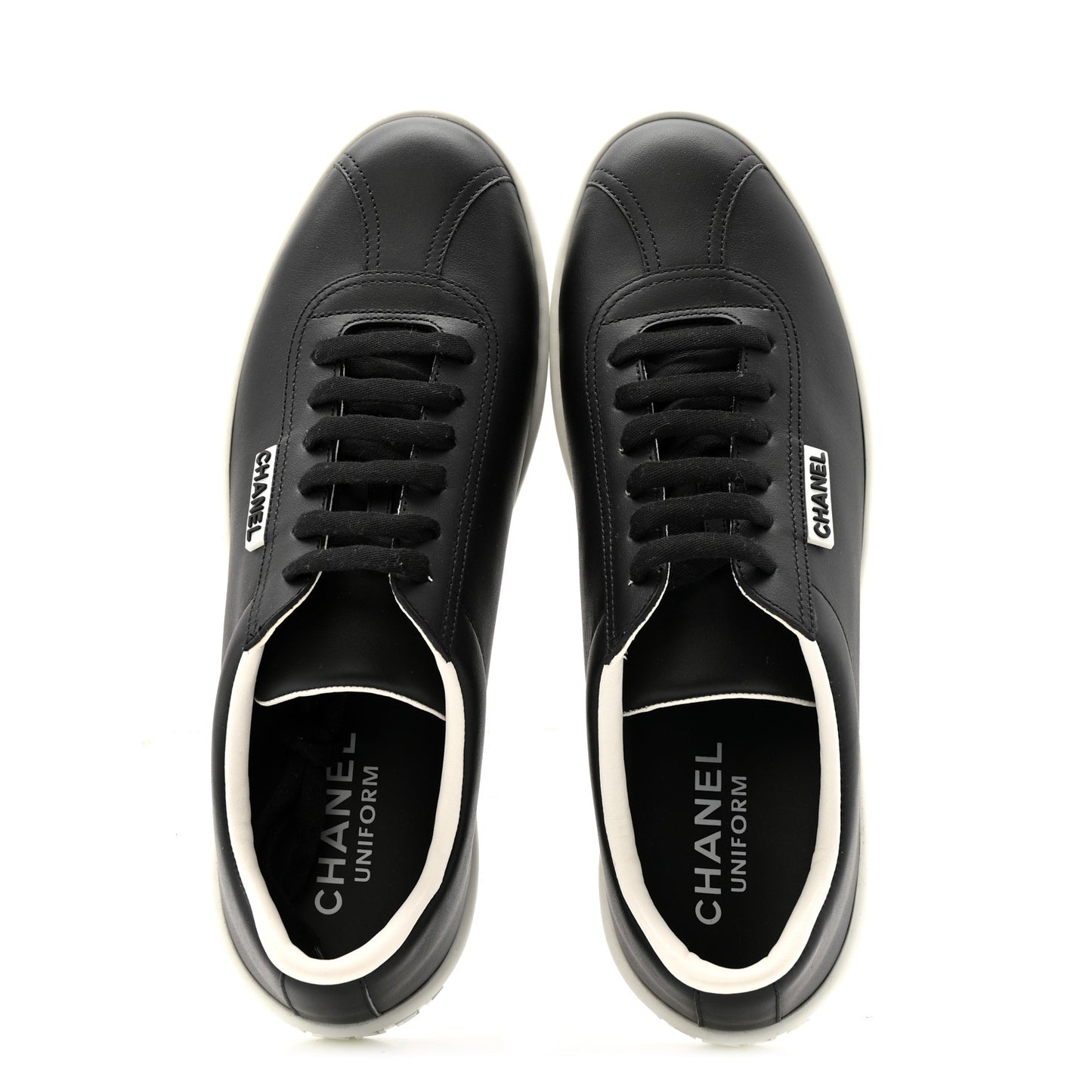 Calfskin CC Uniform Womens Sneakers 40 Black