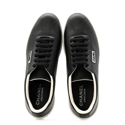 Chanel Calfskin CC Uniform Womens Sneakers 40 Black 2 of 12