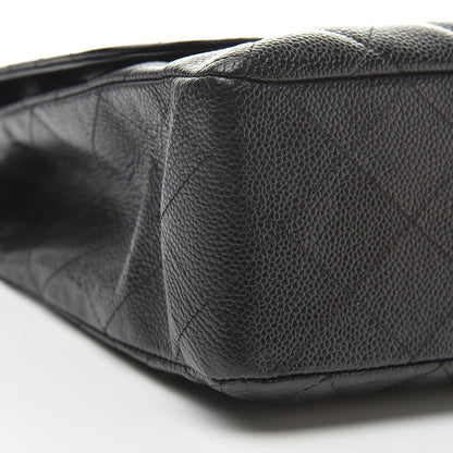 Chanel Caviar Quilted Jumbo Single Flap Black 9 of 13