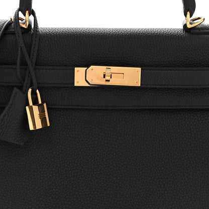 Hermes Togo Kelly Retourne 28 Black 8 of 10