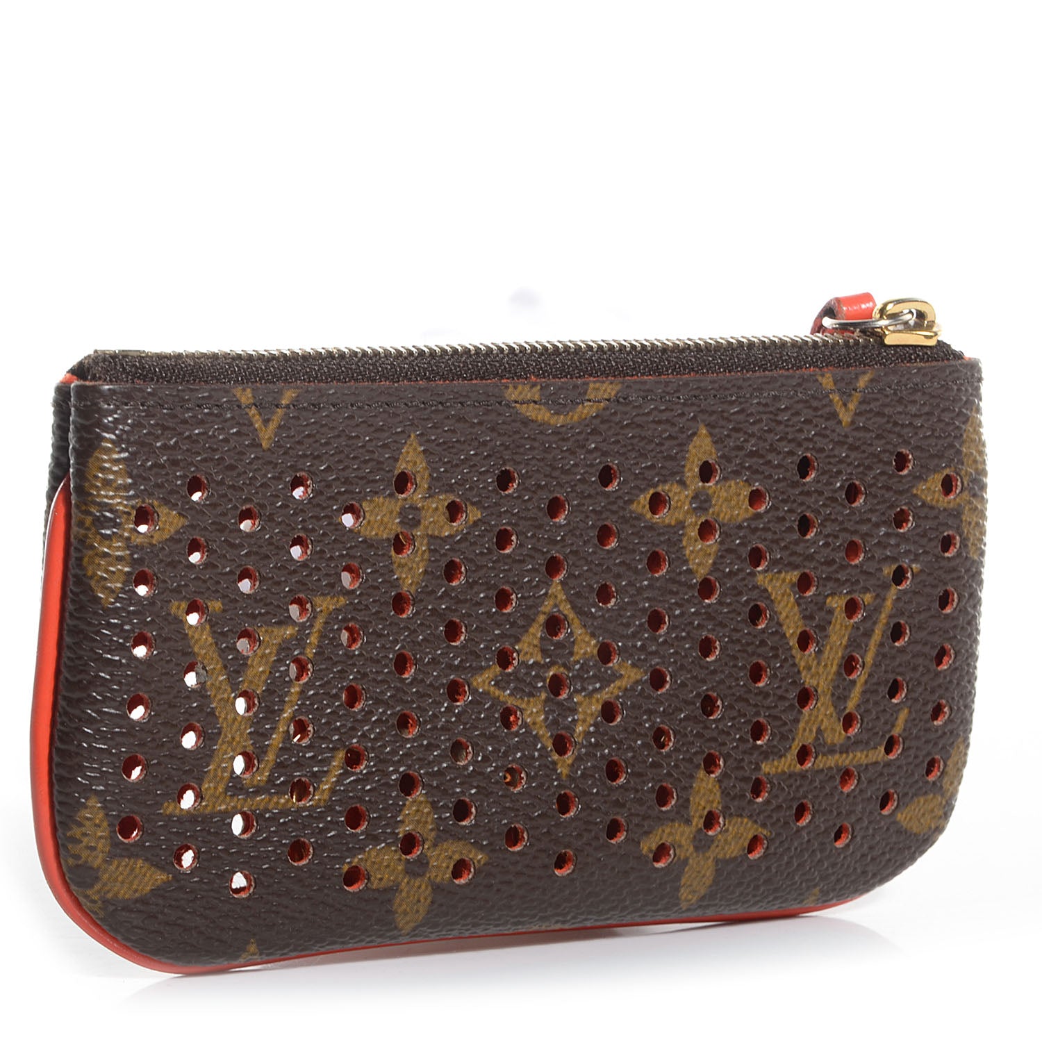 Louis Vuitton Monogram Perforated Key Pouch Orange 3 of 7