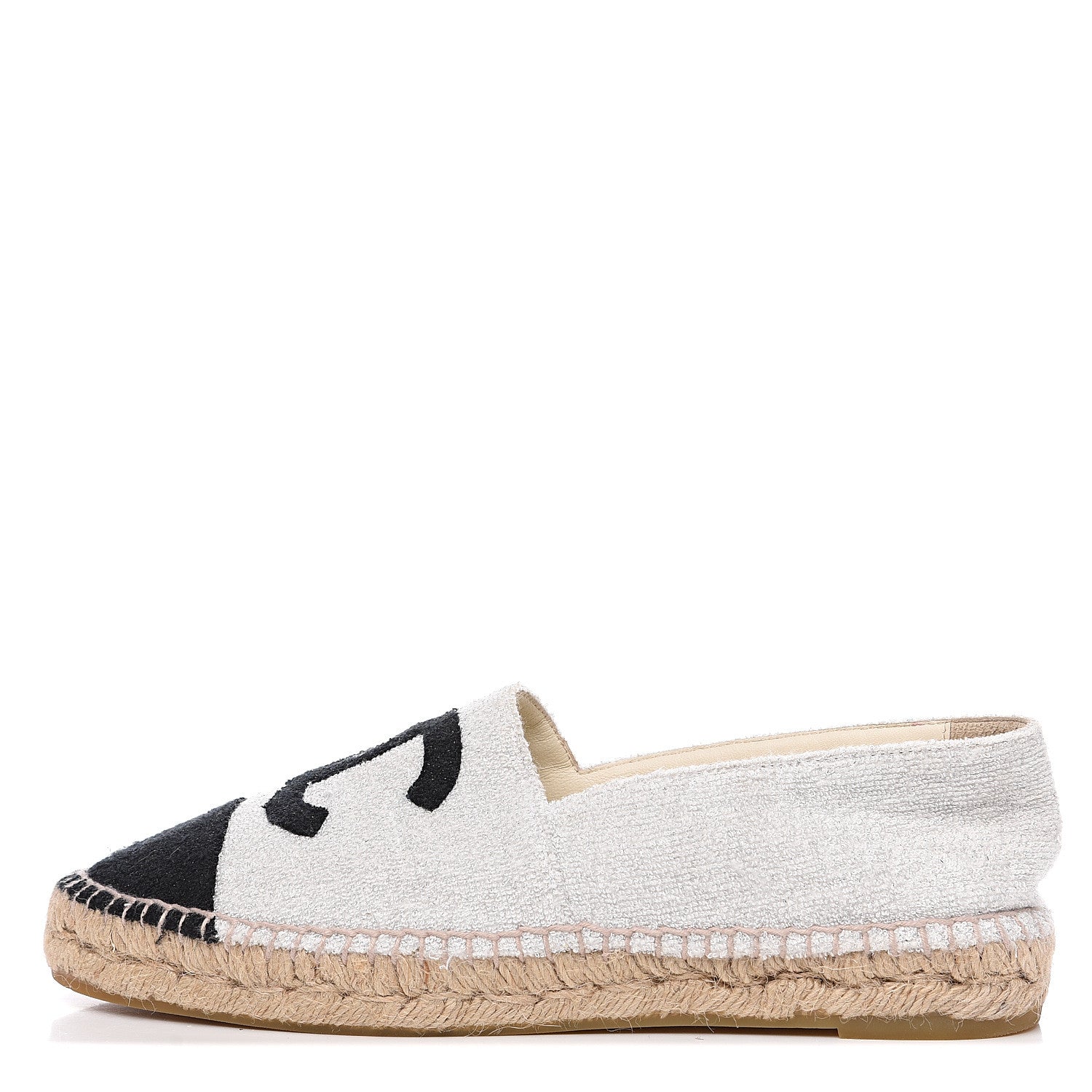 Chanel Terry Cloth CC Espadrilles 41 Silver Black 1 of 9