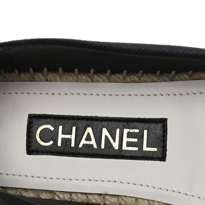 Chanel Canvas Embroidered Floral CC Espadrilles 41 Black 8 of 10