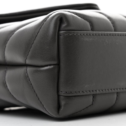 Saint Laurent Calfskin Y Quilted Monogram Toy Loulou Crossbody Bag Storm 10 of 11
