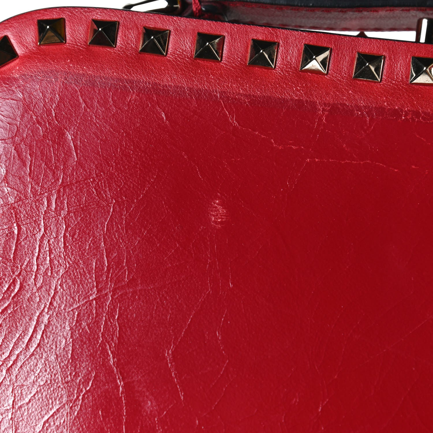Valentino Garavani Calfskin Rockstud Frame Bag Rosso Valentino 13 of 14