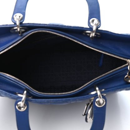 Christian Dior Lambskin Cannage Large Lady Dior Blue 4 of 4