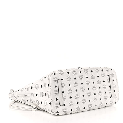 MCM Visetos Large Liz Reversible Shopper Tote White 6 of 16