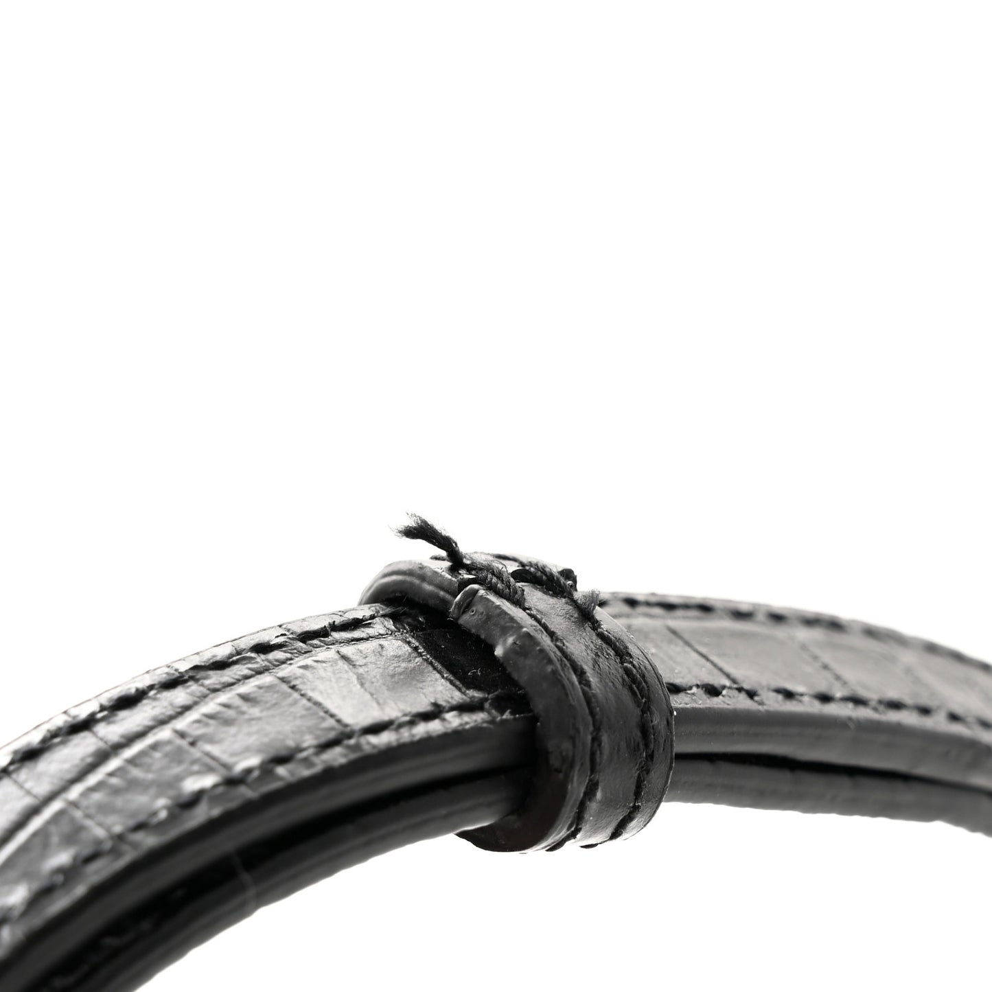 Calfskin Crocodile Embossed Baby Sac De Jour Black