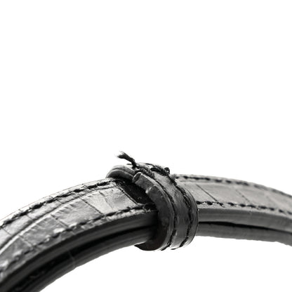 Saint Laurent Calfskin Crocodile Embossed Baby Sac De Jour Black 15 of 15