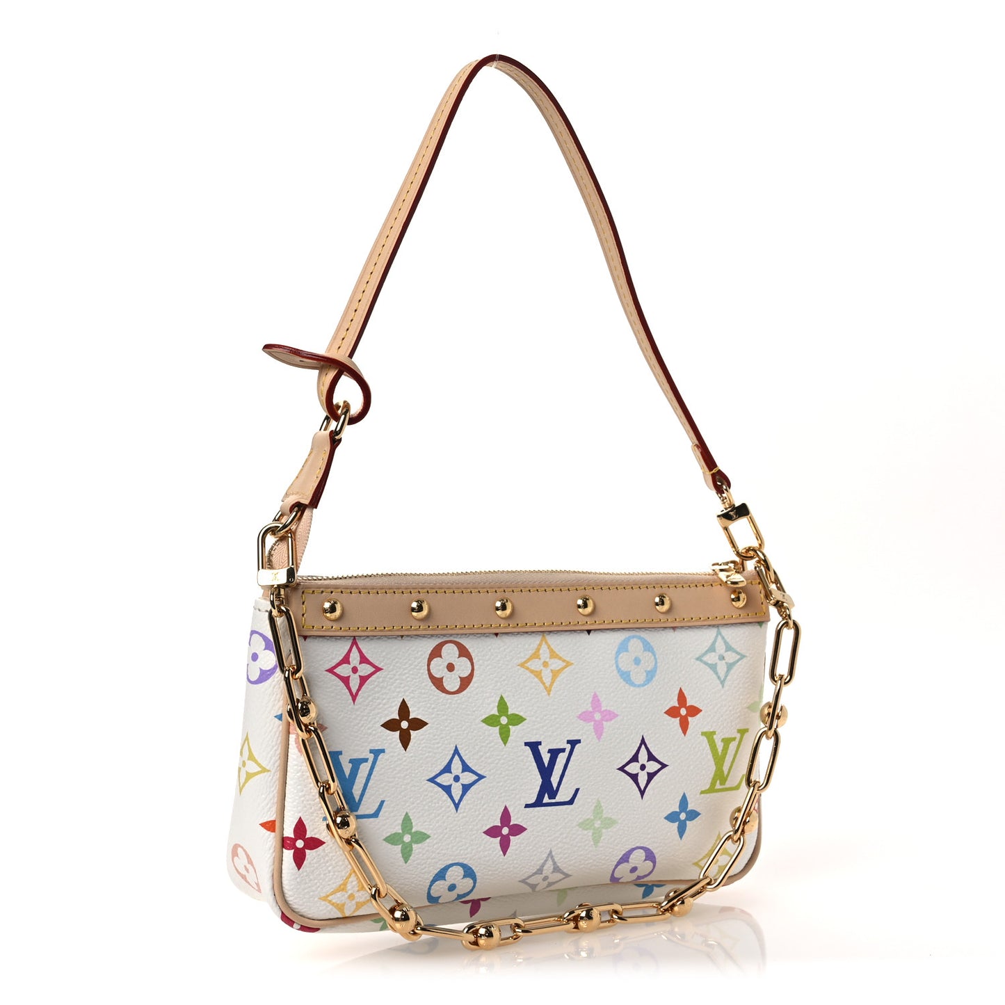 LV X TM Monogram Multicolor Pochette Accessories White