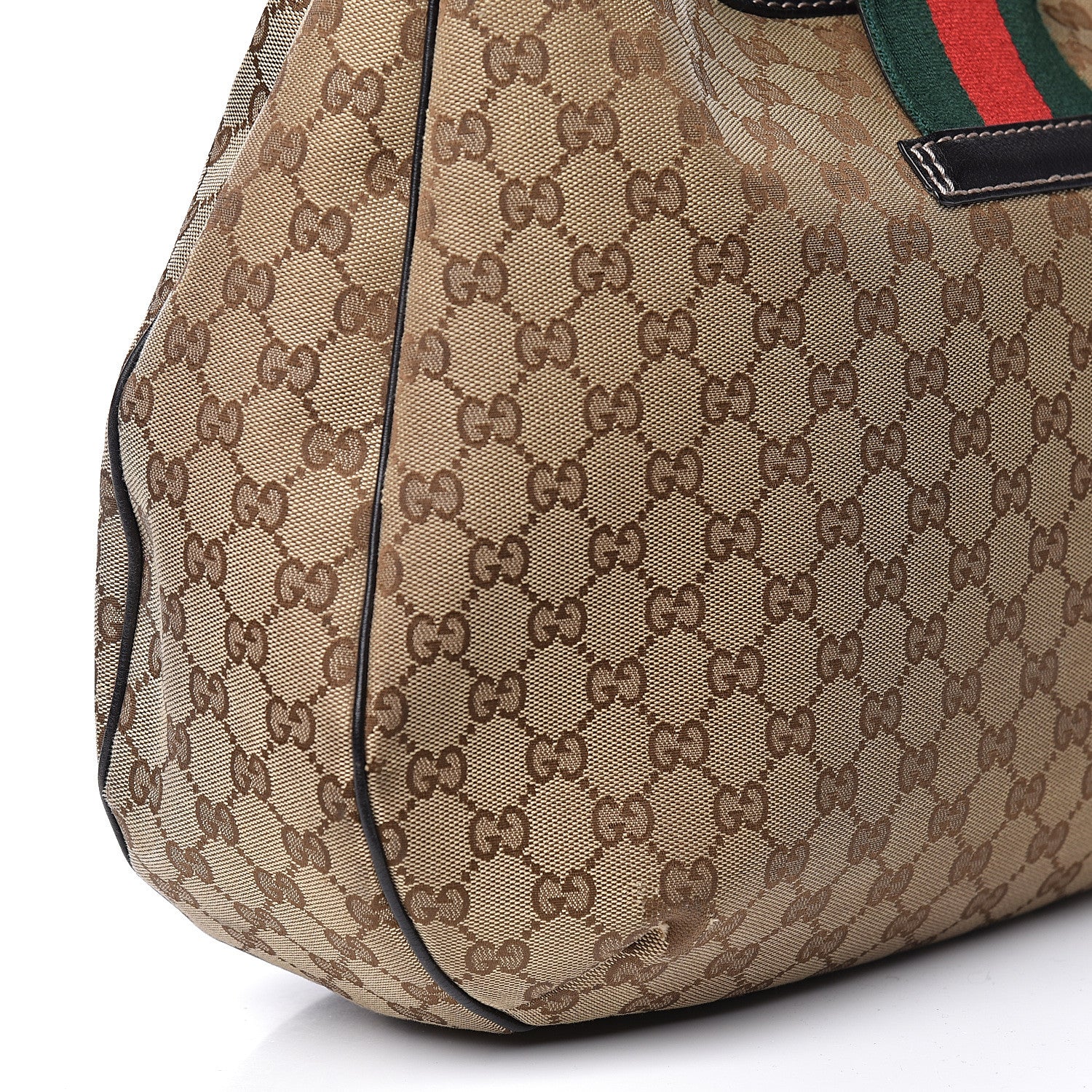 Gucci Monogram Large New Ladies Web Hobo Dark Brown 16 of 18
