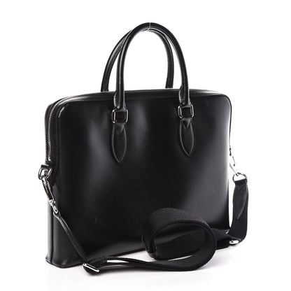 Burberry Textured Calfskin Barrow Briefcase Black 3 of 8