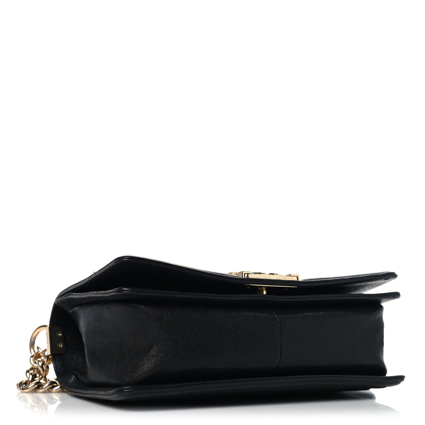 Caviar Chevron Quilted Medium Boy Flap Black