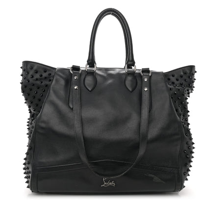 Christian Louboutin CHRISTIAN LOUBOUTIN Calfskin Justine Spikes Tote Black 1 of 16