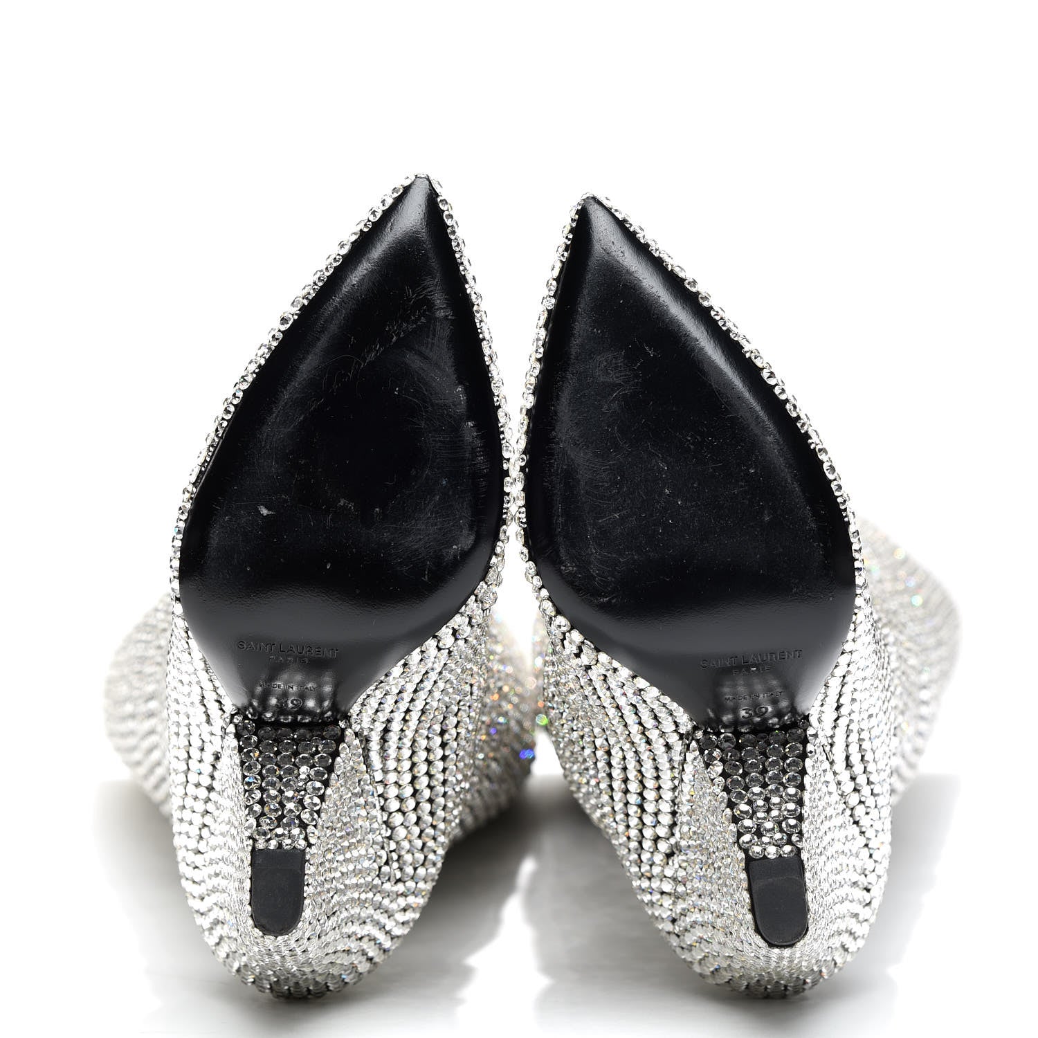 Saint Laurent Swarovski Crystal Embellished Niki 105 Thigh High Boots 39 5 of 9
