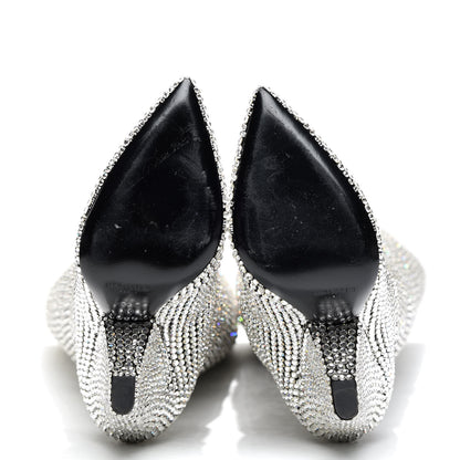 Saint Laurent Swarovski Crystal Embellished Niki 105 Thigh High Boots 39 5 of 9