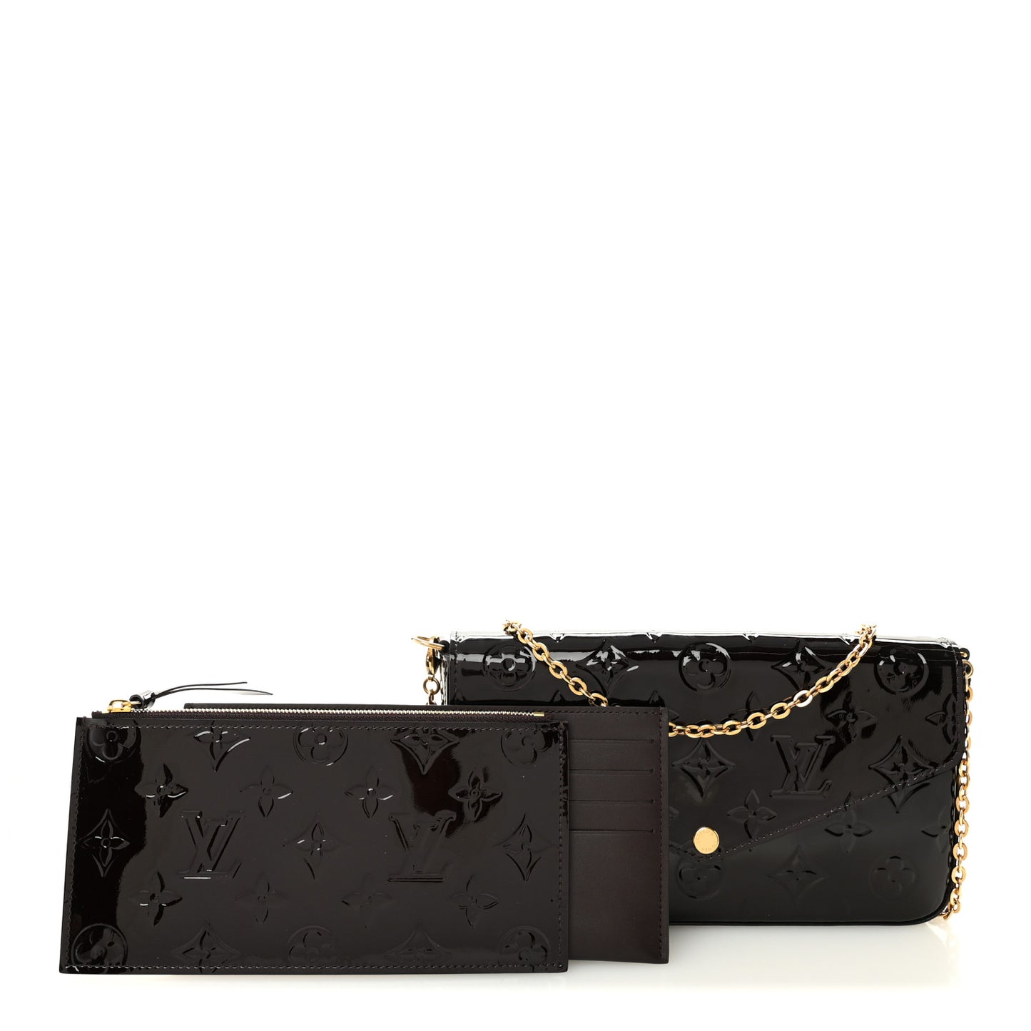 Vernis Pochette Felicie Chain Wallet Amarante