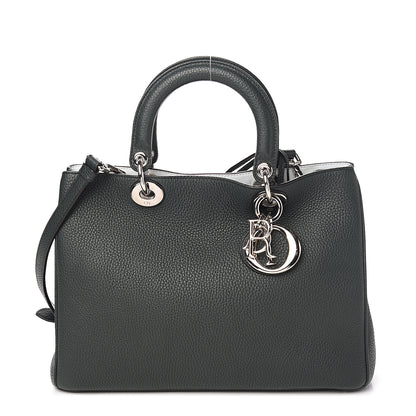 Christian Dior Bullcalf Medium Diorissimo Tote Dark Green 1 of 10
