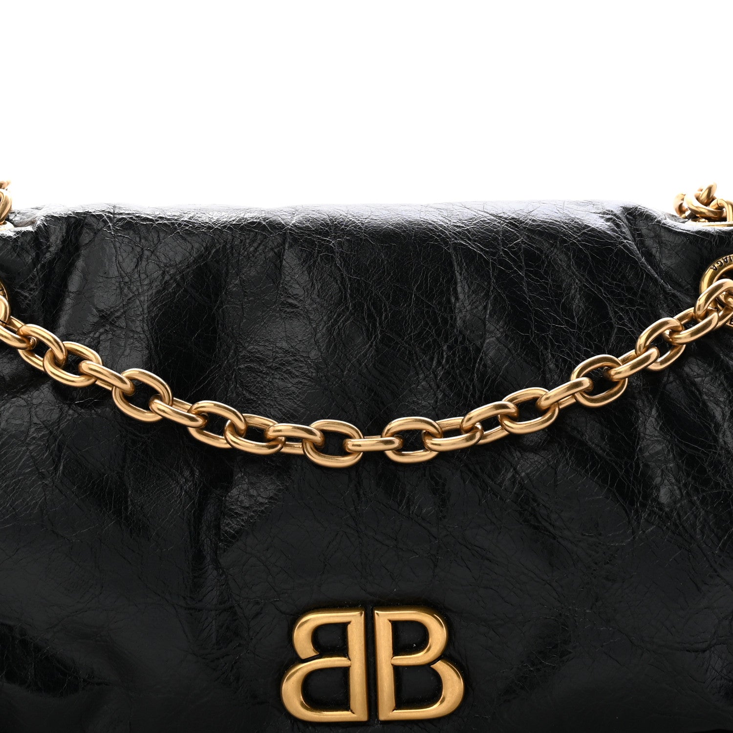 Balenciaga Arena Calfskin Small Monaco Chain Shoulder Bag Black 1 of 10