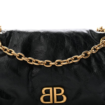 Balenciaga Arena Calfskin Small Monaco Chain Shoulder Bag Black 1 of 10
