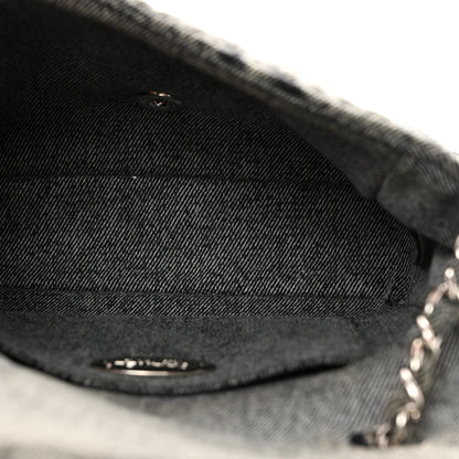 Chanel Denim Stitched Mini Square Flap Black 5 of 10