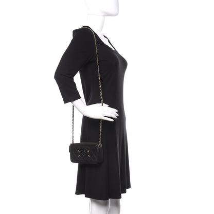 Chanel Caviar Quilted CC Filigree Clutch With Chain Black 2 of 12