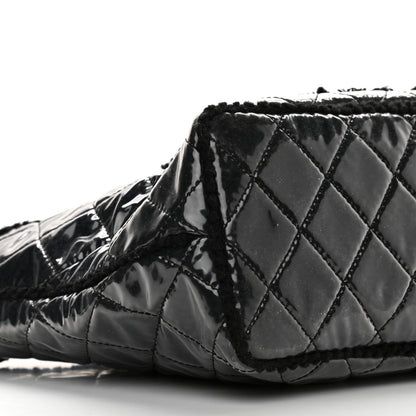Chanel Vinyl Quilted Funny Tweed Tote Black 8 of 9