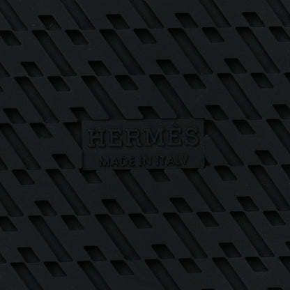 Hermes Calfskin Womens Chypre Sandals 37 Black 6 of 9