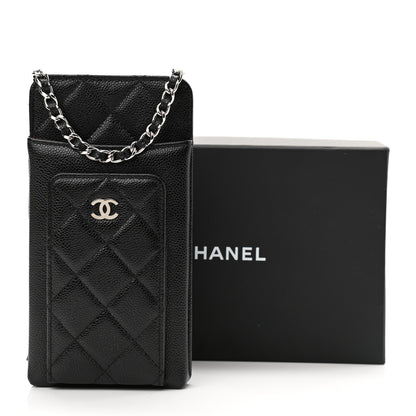 Chanel Caviar Quilted CC Phone Holder Black 13 of 13