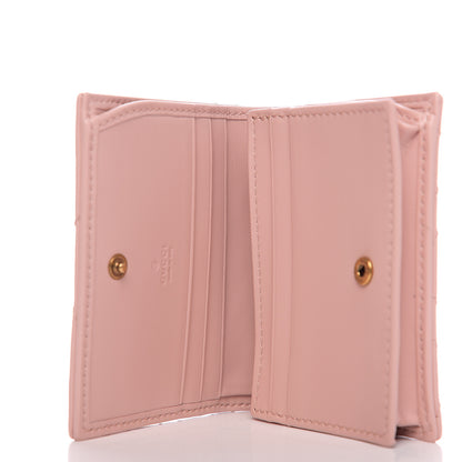 Gucci Calfskin Matelasse GG Marmont Card Case Wallet Perfect Pink 4 of 6