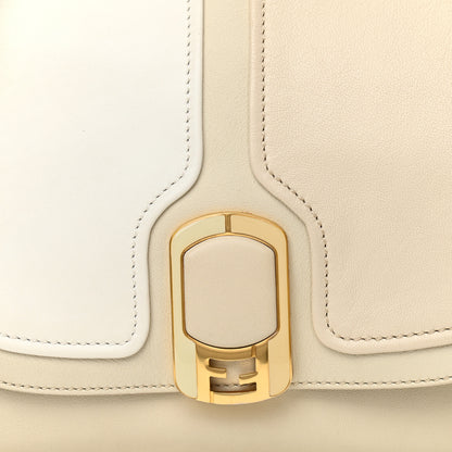 Fendi Calfskin Colorblock Anna Shoulder Bag Beige 8 of 10