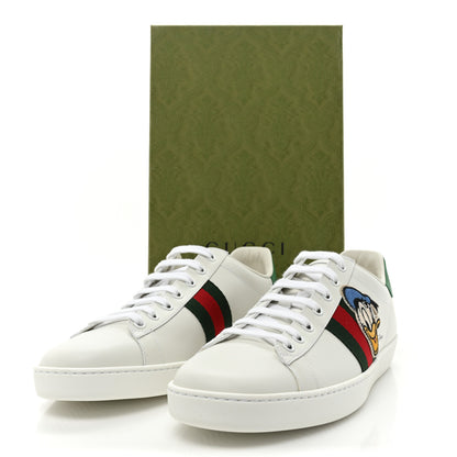 Gucci X DISNEY Calfskin Miro Soft Web Donald Duck Womens Ace Sneakers 40.5 White New Shamarock 10 of 10