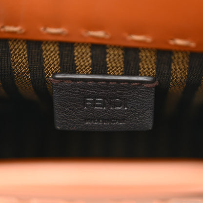 Fendi Vitello King Plexiglass Logo Embossed Mini Fendi Sunshine Shopper Tote Cuoio 6 of 12
