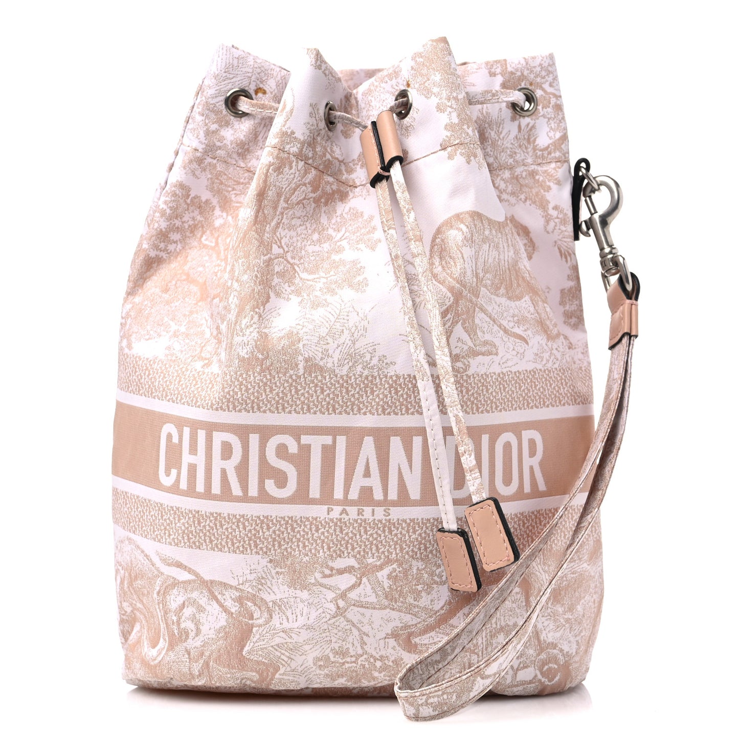 Technical Fabric Embroidered Toile De Jouy Sauvage DiorTravel Pouch Rose