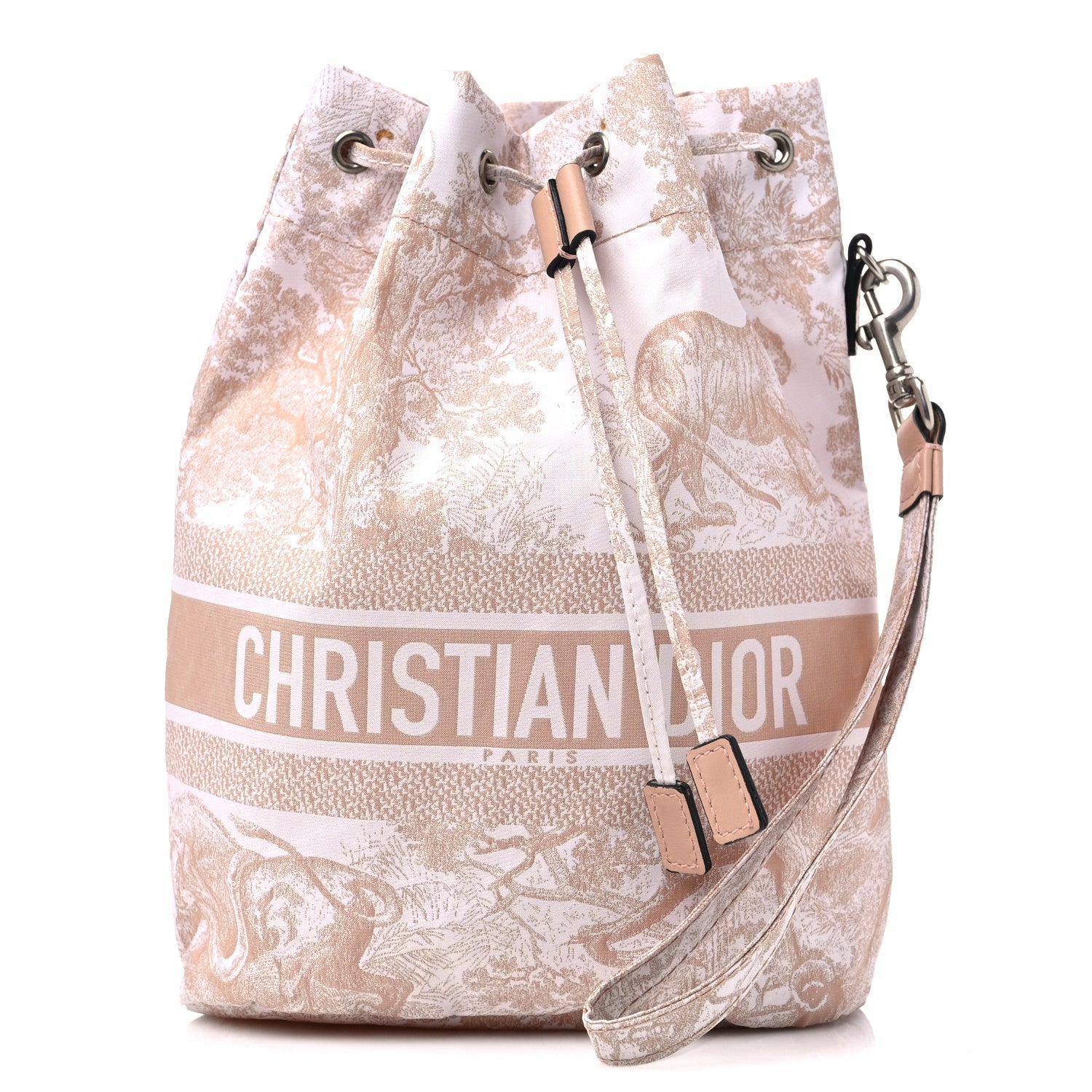 Christian Dior Technical Fabric Embroidered Toile De Jouy Sauvage DiorTravel Pouch Rose 1 of 9