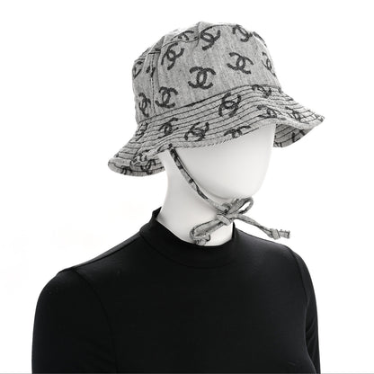 Chanel Denim CC Bucket Hat L White Black 2 of 11