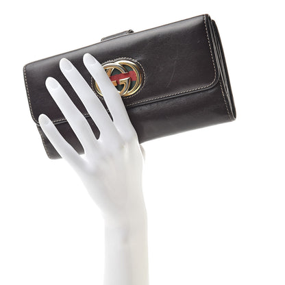 Gucci Calfskin Britt Continental Wallet Brown 2 of 12