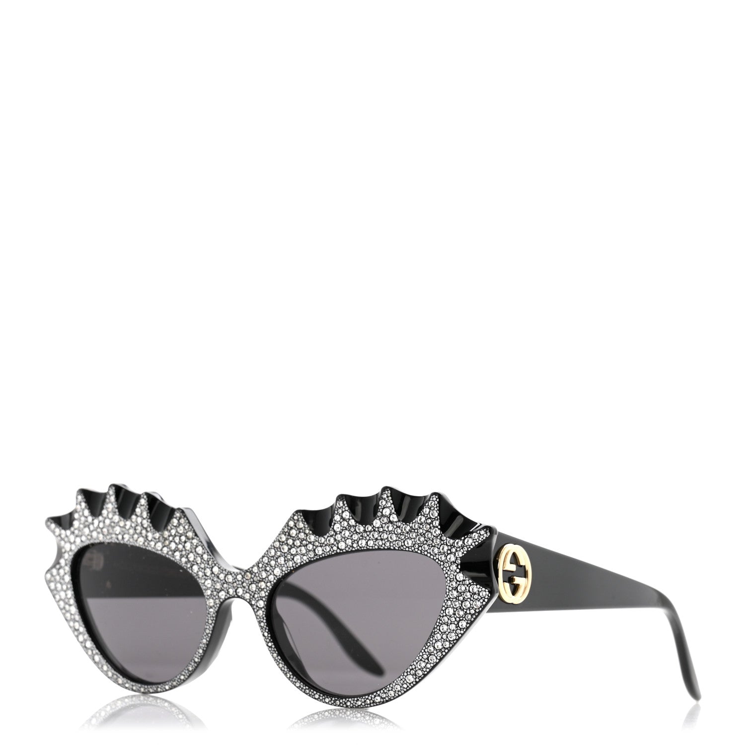 Gucci Crystal Acetate Cat Eye Sunglasses GG0781S Black 1 of 8