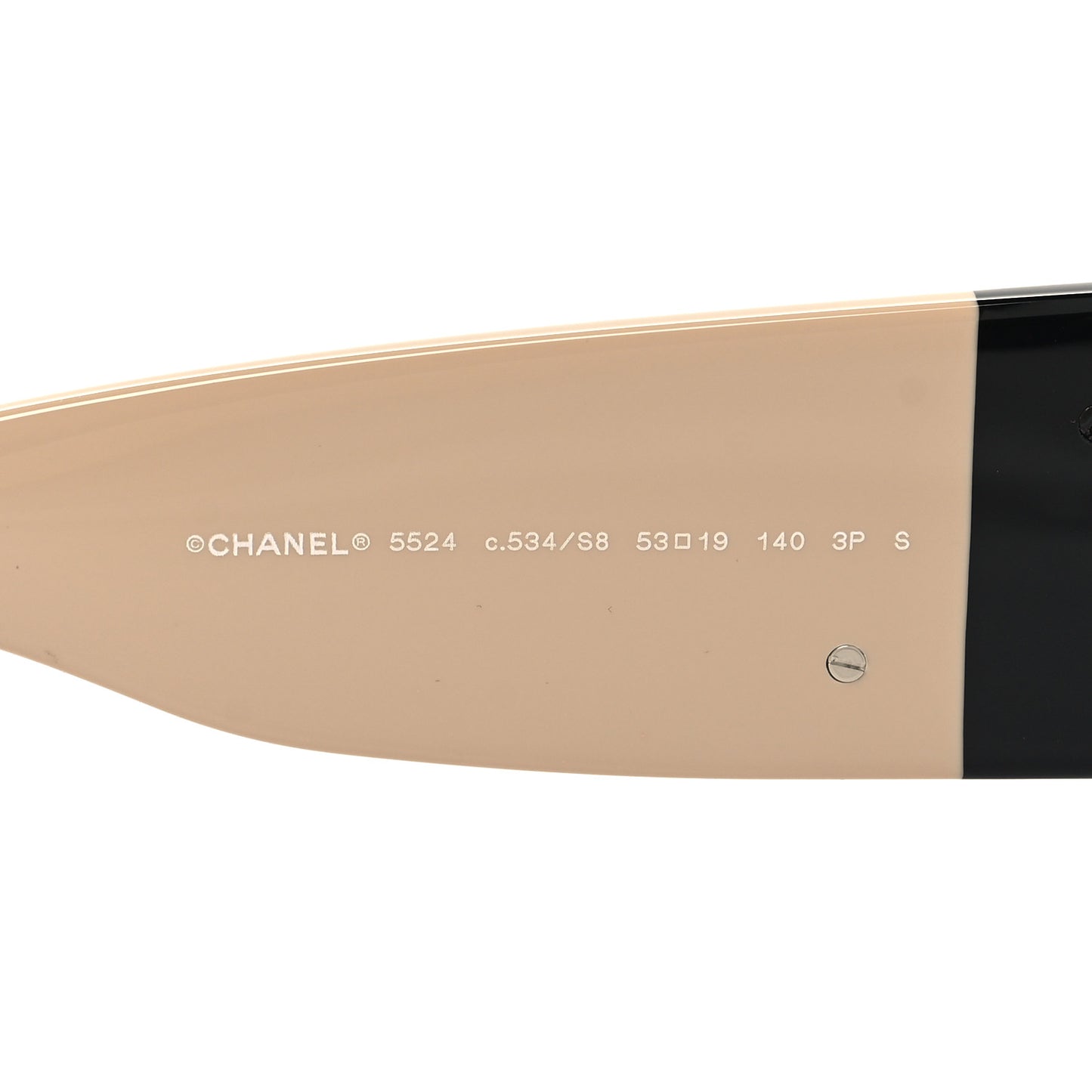 Acetate Polarized Rectangle Sunglasses 5524 Black Beige