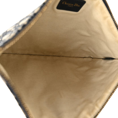 Christian Dior Oblique Monogram Pouch Clutch Blue 5 of 8