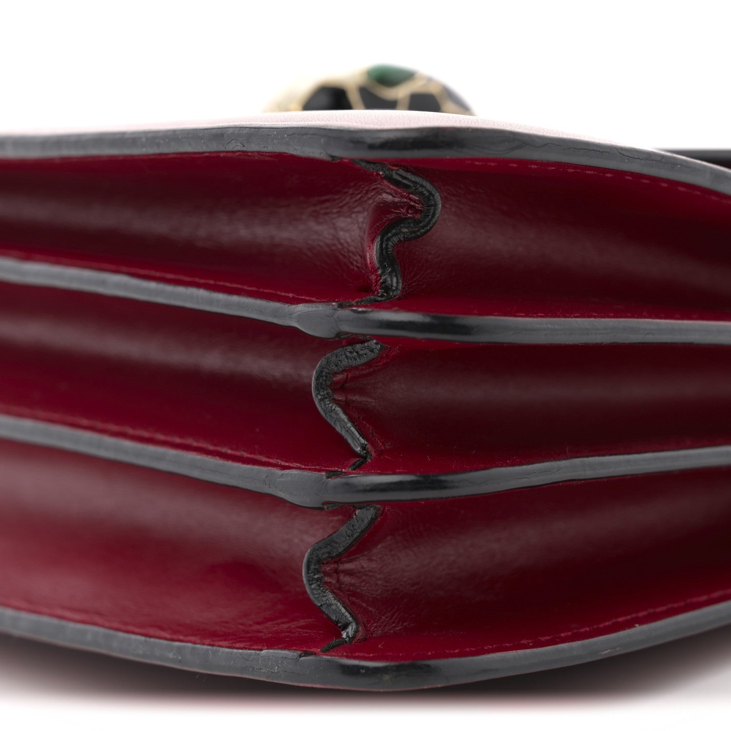 Bulgari Calfskin Serpenti Forever Top Handle Red 10 of 13