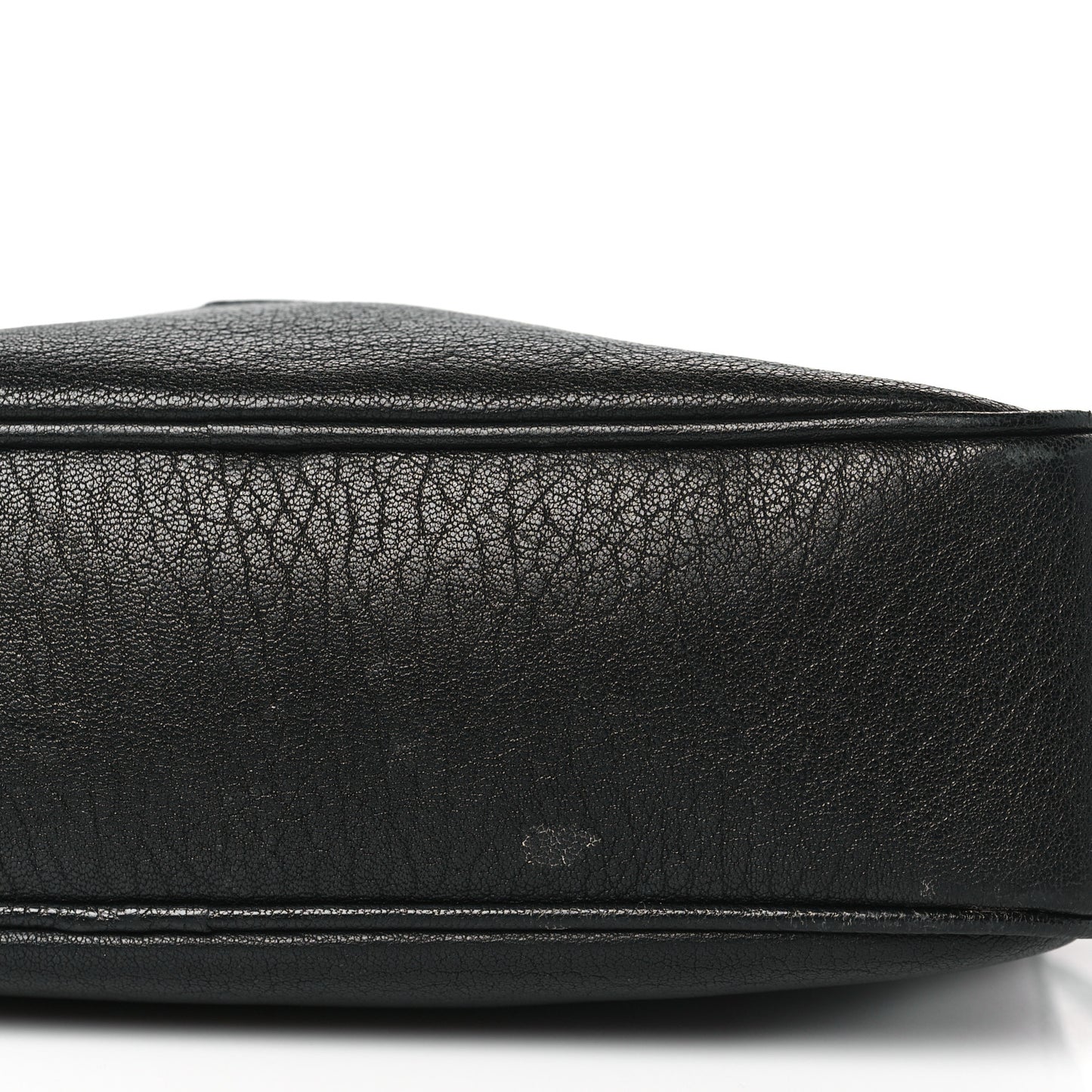 Lambskin Monogram Embossed Small Lou Camera Bag Black