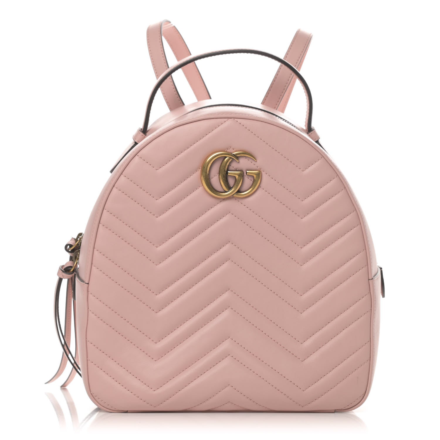 Gucci Calfskin Matelasse GG Marmont Dome Backpack Perfect Pink 1 of 14