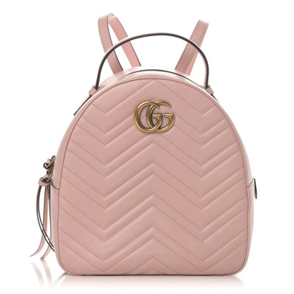 Gucci Calfskin Matelasse GG Marmont Dome Backpack Perfect Pink 1 of 14