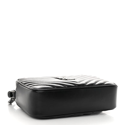 Saint Laurent Calfskin Matelasse Monogram Lou Camera Bag Black 4 of 9