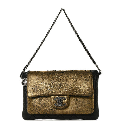Chanel Lambskin Mineral Nights Wristlet Gold Black 1 of 8