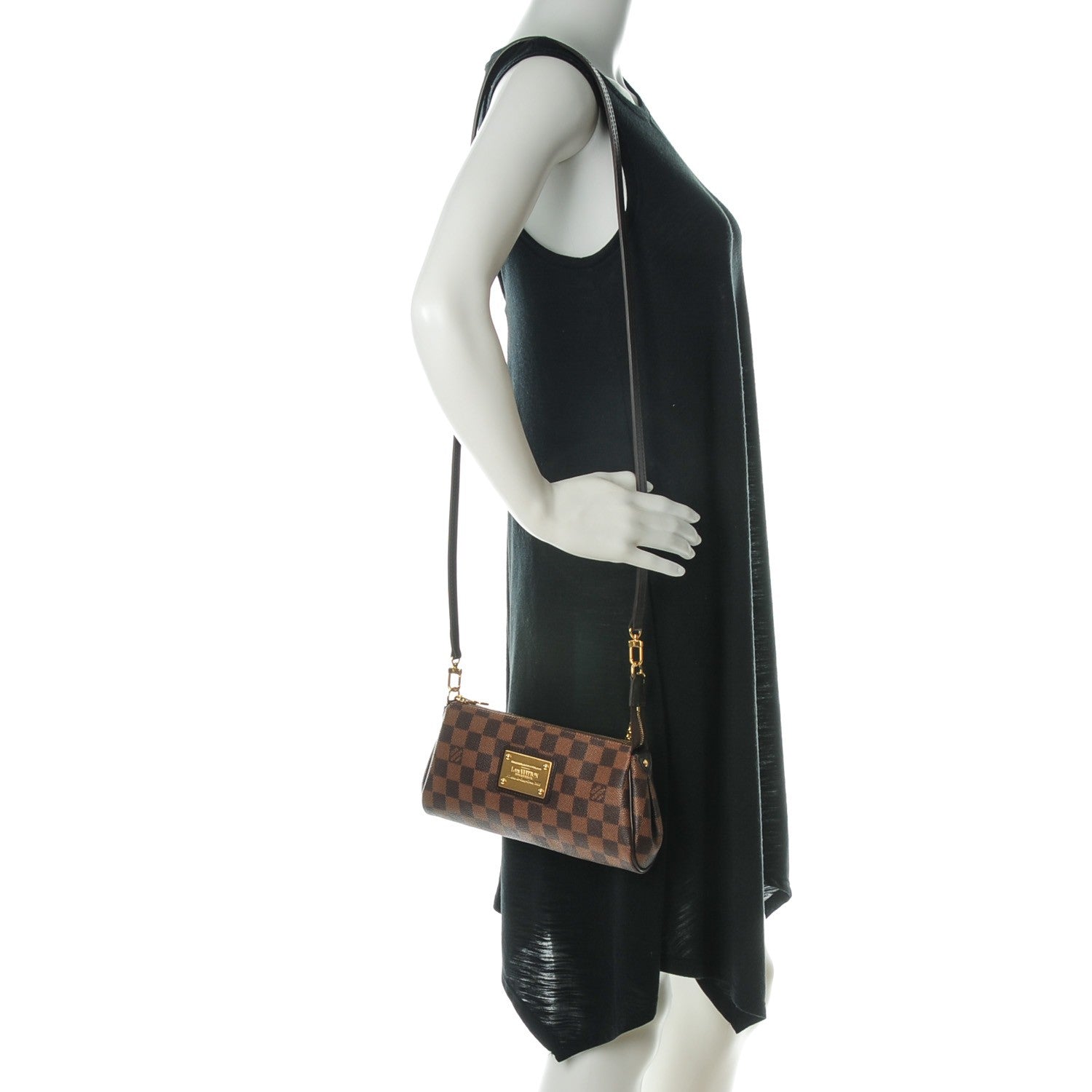 Louis Vuitton Damier Ebene Eva Clutch 2 of 7